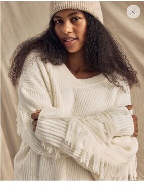 Abercrombie Fringe Dad V-Neck Sweater